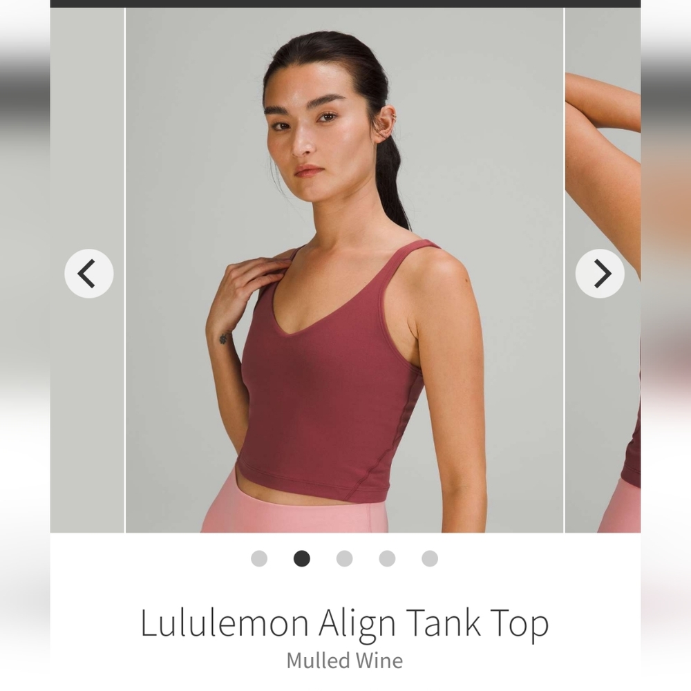 Lululemon Align Tank. Mulled Wine. SIZE 16